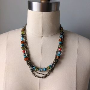 NWOT Colorful Multi Strand Necklace